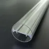 2 m/pcs T8 26mm diamètre 12 MM PCB largeur haut et bas brillant boîtier de lumière de tube LED avec couvercle laiteux ou transparent complet, extrémités