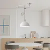 Lampy wiszące Nordic Vintage ruchome żyrandole Led restauracja stoły do jadalni kuchnia salon Loft ramię wahadłowe wisząca oprawa oświetleniowa