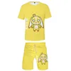Survêtements pour hommes ItsFunneh Anime T-shirt pour enfant Ensembles de pantalons imprimés Novely Harazuku Beach Short Pant Casual Tops Sleeve Tees