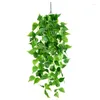 Fleurs décoratives artificielles plantes suspendues fausses feuilles de lierre vigne 105cm/41in trèfle verdure pour fenêtre porche jardin Pot intérieur extérieur décor