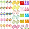 Hänge halsband söta godis colorf form charms gummy björnhängare klubba polymer lera för örhängen halsband b dhwj4