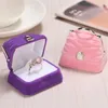 Pochettes à bijoux femmes élégantes dame velours boucle d'oreille anneau pendentif présentoir étui porte-cadeau sac à main forme bijou