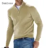 Erkekler 2023 Bahar Moda Fermuarı Polo Gömlek Plus Boyut 5xl Mens Uzun Kol Kış Kaşmir Üstleri Dış Giyim Lepal Yakalama 230713