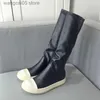 Buty mody stretch buty kobiety płaska platforma patchwork jesień buty zimowe na uda wysokie buty elastyczne długie botki 2021 Casual T230713