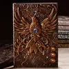 100sheets Vintage Phoenix Leather Journal Notebook Diary Travelers Notebook,