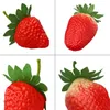 Articles de nouveauté 20 pièces fraise artificielle faux fruits fraises Pography Prop maison armoires de cuisine ornement de fête