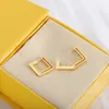 Luxury Designer Fashion 18k Gold Earrings Women's Exquisite Simple earrings for women party engagement gift jewelry