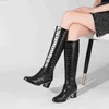 Bottes New Hot Women's Knee High Boots Pu Leather Platform Waterproof Long Boots White Party fetish Boots Chaussures pour femmes Automne et Hiver Z230713