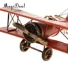 Modèle d'avion MagiDeal 1Pc modèle d'avion en métal Vintage biplan pour la maison salon décor enfants garçons enfants d'âge préscolaire jouets amusants en plein air 230712