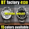 BT Factory Mens Watch 40-12 2mm 4130 W pełni automatyczny mechaniczny ruch czasu najwyższej jakości świecące w ciemności Wodoodporne 243L