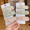 Mode géométrique Rectangle perle coquille fleur BB pince femmes gouttelette pince à cheveux fille Barrettes cheveux Accessoires