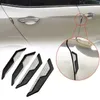 New 4pcs Car Side Door Edge Protector Stickers Warning Anti-scratch Reflective Strips Decal Carbon Fiber Style Car Decor Accessories