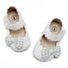 Sapatos femininos First Walkers, tamanho 1, infantil, babados, sandálias infantis, laço, princesa, respirável