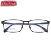 Lunettes de soleil Frames 155 Wide Men Titanium Optical Frame Prescription Crystal Oversize Quality Gentlemen Eyewear Blue Light Block Progressive