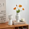 Vases Nordic Home Decoration Offical Abstract Flower Pot Art Desk Accessories Modern Ceramic Vase Room Decor Ornament Gift