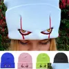 Beanie/Skull Caps Scary Clown Eyes Beanies Winter Hats For Women Men Teens Hip Hop Horror Fashion Knitted Solid Color Bonnets Beanie Dh6Km