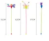 Cat Feather Teaser Wand Fun Pet Kitten Kitty Playing Toy Interactive Fishing Pole Stick Catcher Training Exerciser with Dragonfly Butterfly