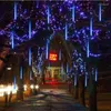 Strings LED Meteor Shower Rain Lights Waterdicht Falling Raindrop Fairy String Light Voor Kerst Vakantie Feest Bruiloft Patio Decor