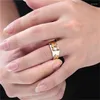 Wedding Rings Men's Sliver Domineering Dragon Gold Color White Band Size 6-11 Originality Simplicity Classic Delicate Gift