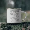 Mokken De formule van het universummysterie Emaille mok - schoolkoffiemok - De theekop van universiteitsstudenten R230713
