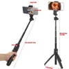 Selfie Monopods Monopod 2 In 1 Selfie Stick Tripod Stand with Remote Control for Android for IOS Mobile Phone Perche Selfie Stick Tripod R230713