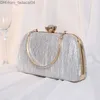 Evening Bags New Diamond Hasp Evening Bag Colorful Shiny Wedding Dinner Wallet Mini Party Banquet Shoulder Bag Direct Shipping Z230714