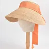 Chapeaux à large bord femmes 2023 printemps et été grand Lafite vide chapeau haut de forme arc soleil vacances voyage en gros