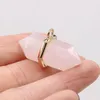 Pendant Necklaces Natural Rose Quartz Charms Stone For Women DIY Jewelry Necklace Birthday Gift Size 20x35mm