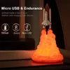 Action Toy Figures 3D Print LED Night Lamp Space Shuttle Rocket Night Light USB RECHAREBLEABLE Space Desk Lamp för julfödelsedag Barnsgåva 230713