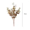 Fleurs décoratives cadeau décoration de la maison mariage ornement Po accessoires Faux verdure branche d'eucalyptus artificielle bégonia feuilles plantes mur