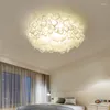 Lampy wiszące Żyrandole Światła Lampa do sypialni Model Pokój Nordic Oświetlenie Luksusowy Kreatywny Płatek Ins Netto Czerwone Pióro Sufit