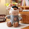 Wholesale different sizes of cute cow doll calf plush toys different styles of clothing birthday dolls