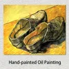 Hochwertiges, handgefertigtes Ölgemälde von Vincent Van Gogh, ein Paar Lederclogs, Landschaft, Leinwandkunst, schöne Wanddekoration