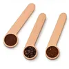 Кофе Scoops Оптовая деревянная ложка с зажимами столовая ложка сплошной букиной древесины измерение чайных ложе