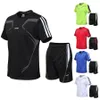 Träningsoveraller för män löpar tight t-shirt Sportset Gym Fitness Top med strandbyxor 2PC Sportswear Snabbtorkande Mode Plus Size Kläder 230712