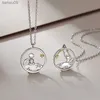 Mode Kreative Schmuck Der Kleine Prinz und Fuchs Paar Halskette Schlüsselbein Kette Paar Anhänger Party Geschenk Hochzeit Zubehör L230704