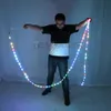 Outros materiais para festas de eventos LED fita de ginástica rítmica colorida luminosa fitas de ginástica dança Rgb brilho Led Poi fita para adereços de mão de dança do ventre 230712