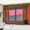 Tapisseries de guérison vent fenêtre tapisserie tenture murale fond tissu bohème chambre salon décor