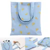 Storage Bags Cotton Linen Zipper Tote Large Capacity Banana Design Retro Exquisite Bag For Shopping Lunch