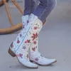 Boots Cowgirls Cowboy Heart Floral Mid Mid Carf Women Women Women Women Women Emelcodery Work