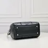 디자이너 Rowan Boston Bags 다이아몬드 격자 나사 라인 베개 가방 진짜 송아지 가죽 편지 자수 퀼팅 숄더백은 하드웨어 지퍼 레이블 핸드백