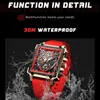 Wristwatches LIGE Mens Watch Top Brand Luxury Waterproof Quartz Square Wrist Watches for Men Date Sports Silicone Clock Male Montre Homme 230712