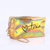 Cosmetic Bags Cases Style Laser Deisgn Letters Travel Bag Female Waterproof Jelly PVC for Makeup Toiletry 230712