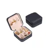 Jewelry Boxes Mini Box Organizer Display Travel Zipper Case Pu Leather Portable Earrings Necklace Ring Packaging Amp Dr Dhygp