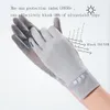 Five Fingers Gloves Fashion Women Gloves Summer Ladies Anti-UV Sunscreen Ice Silk Thin Gloves Mesh Breathable Can Be Opened Fingertip Driving Gloves 230712