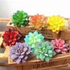 Fleurs décoratives Flocage Succulentes Artificielles Rouge Vert Violet Jaune Orange Faux Arrangement De Fleurs Accessoires Maison Jardin Décoration