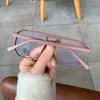 Güneş Gözlüğü Çerçeveleri 2023 Moda Meydanı Çift Köprüler TR90 Kadın Gözlük Çerçeve Açık Blu-Ray Gözlük Retro Erkekler Optik Bilgisayar Goggles