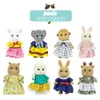 Cozinhas Tocar comida 1/12 rena Couples Dollouse Forest Family Bunny Animal Doll Micro Accordors Model Cozinha Finja Play Girl Christmas Gift 230713