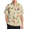 Fritidsskjortor för män Wine Lover Vacation Shirt Vizsla Dog Print Hawaiian Man Harajuku Blusar Kortärmade Anpassade Kläder Stor storlek