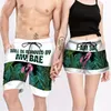 Shorts pour hommes Couple correspondant sera supprimé par 3d femmes pour hommes taille élastique Summer Beach 02